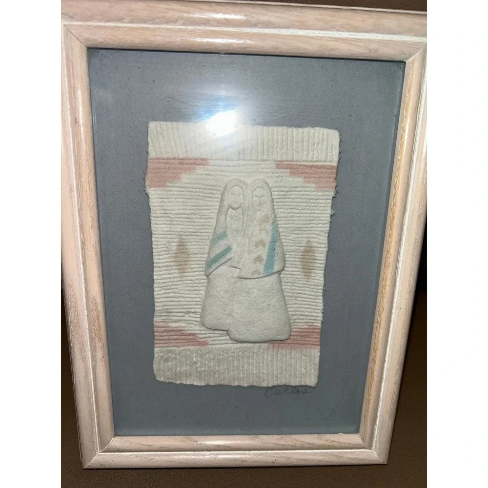 Figi Graphics Carlos Southwestern Woven Textile Relief Framed‎ Wall Art CP-71V
